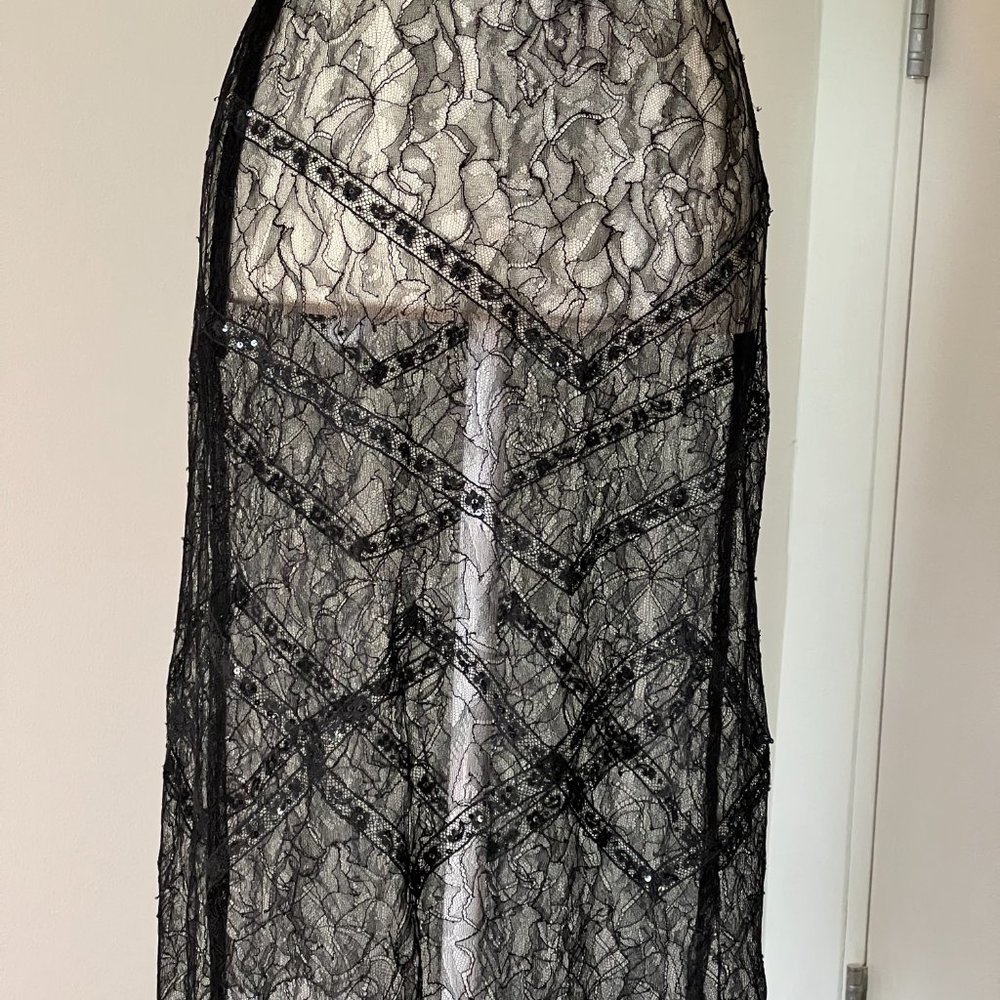 Chanel Cruise handmade lace and sequin sheer skirt Size 38 US 4/6/S - Picture 13 of 16